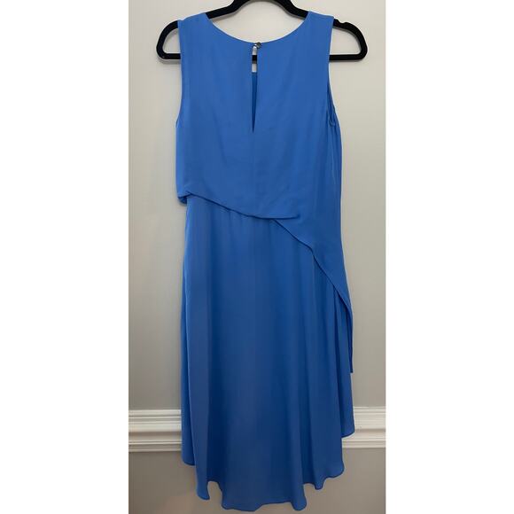 Kobi Halperin Elegant Classic Modern Silk Hailey Blue Waterfall‎ Dress S/M $398 - Picture 6 of 13